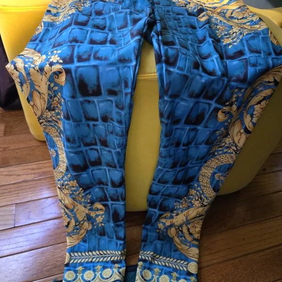 Elegant Blue and Gold Women's Pants& Top